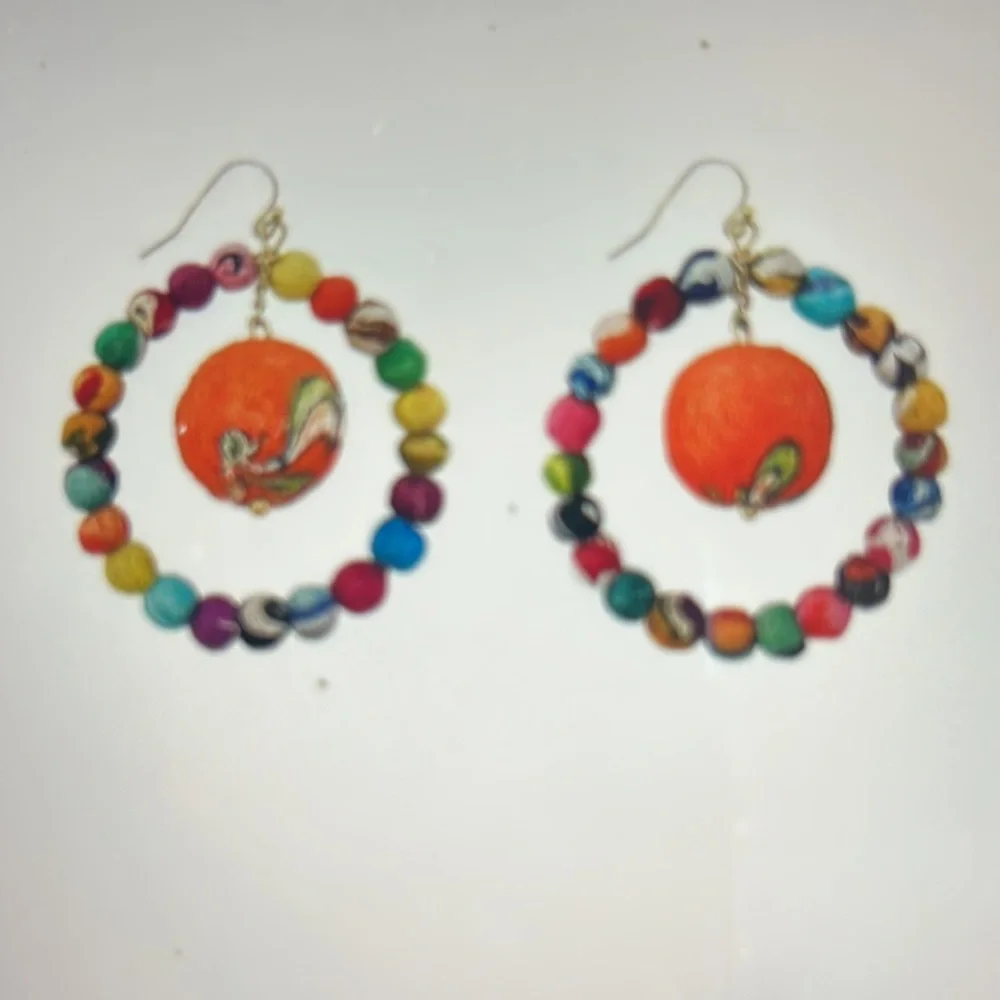 Kantha Soliel Earrings - Picture 2 of 3